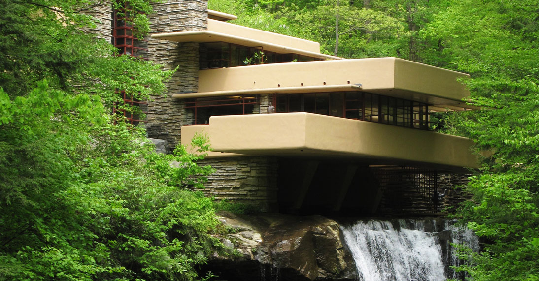 Frank Lloyd Wright’s Fallingwater Kaufmann Residence Waterfall