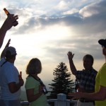 Wilderness Voyageurs Celebrating on Overlook